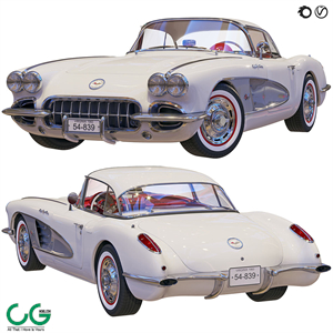 Chevrolet Corvette Coupe 1960 with a roof